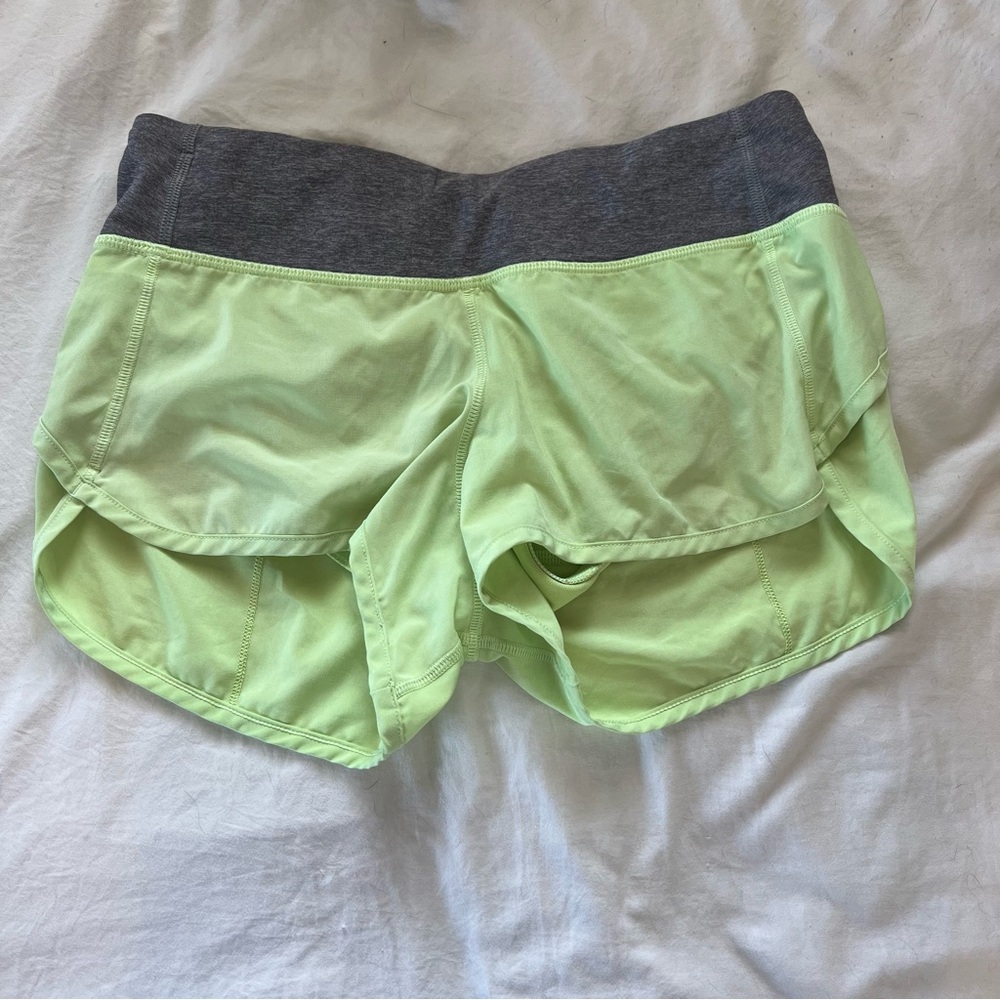 Lululemon Lime Green Speed Up Shorts Size 4